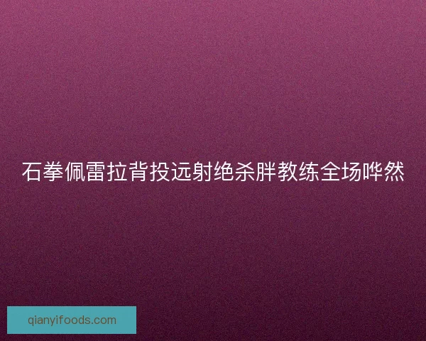 石拳佩雷拉背投远射绝杀胖教练全场哗然
